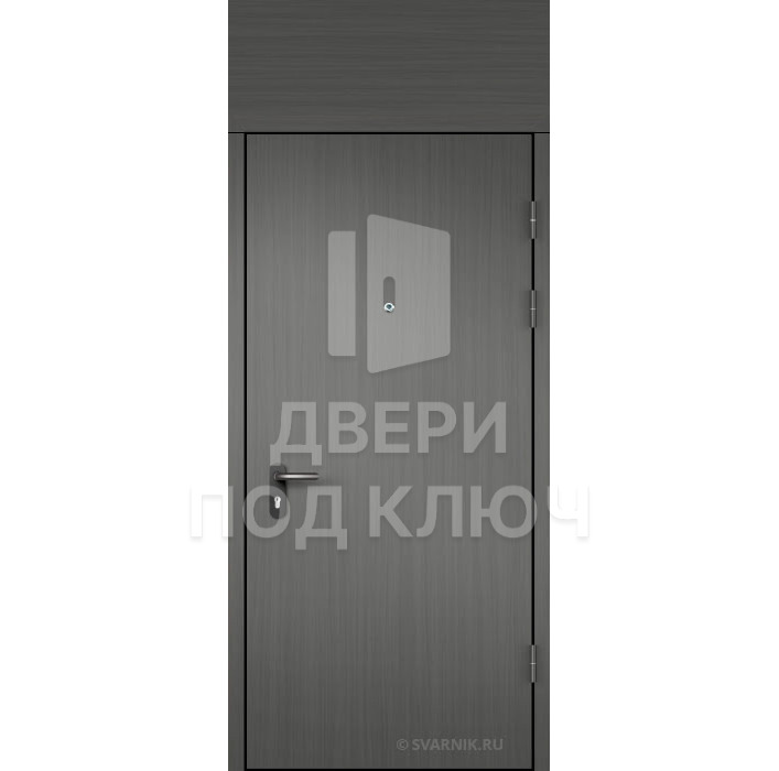 Металлическая дверь с фрамугой и виноритом ДПК-14784